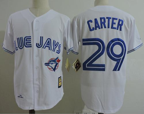 Mitchell And Ness 1993 Blue Jays #29 Joe Carter White Stitched MLB Jersey